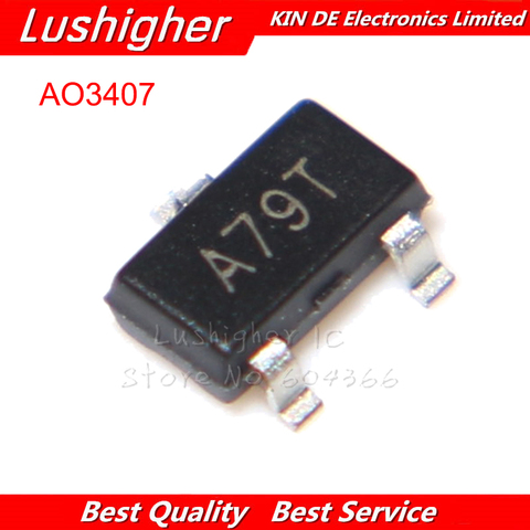 AO3407A SOT-23 marquage: A79T AO3407 SOT23 p-channel MOSFET nouveau Original 50 pièces ► Photo 1/4