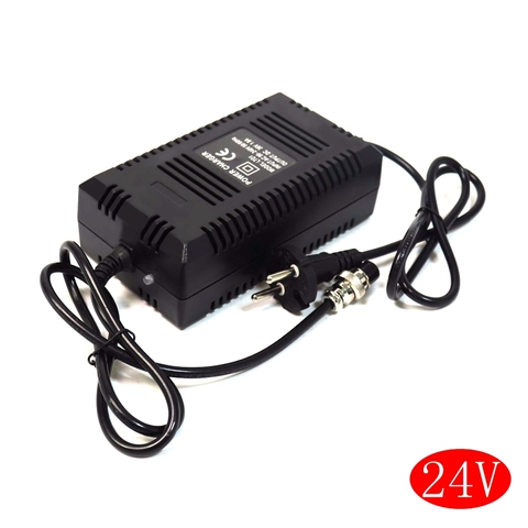 Chargeur de Scooter intelligent Portable 24V acide de plomb AGM Gel Scooter adaptateur d'alimentation charge prise ue 1.8A DC27.6V 3 broches XLR connecteur ► Photo 1/6