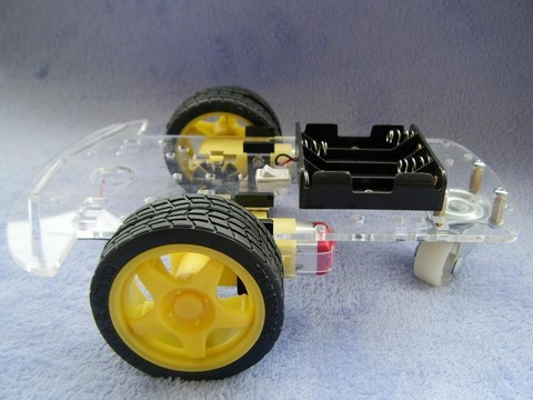 Nouveau moteur intelligent Robot voiture châssis Kit vitesse encodeur batterie boîte 2WD pour Arduino ► Photo 1/4