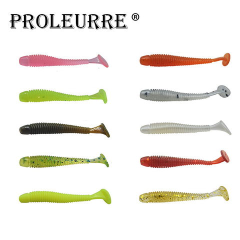 Proleurre en Silicone souple avec queue en T pour la pêche, accessoire pour attraper des poissons tels que les ver Saturn, 0.7g, 4.5cm ► Photo 1/6