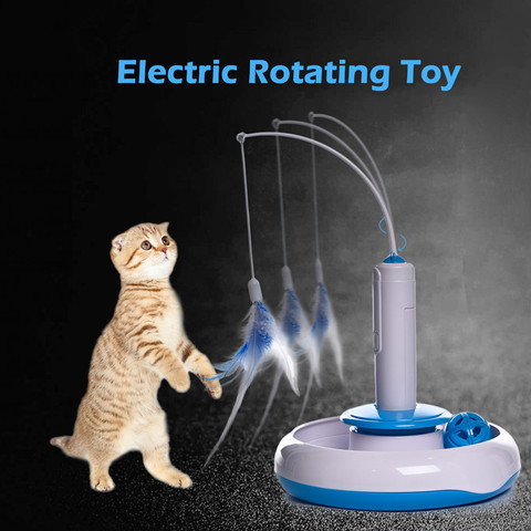 Jouet interactif rotatif électrique, jouet d'entraînement pour chat, Puzzle pour chat, peluche pour chaton, jouet pour gratter ► Photo 1/6