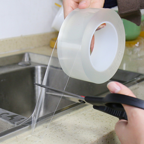 Évier de cuisine étanche à la moisissure forte auto-adhésif ruban Transparent salle de bains toilette fente bande auto-adhésif piscine eau joint ► Photo 1/6