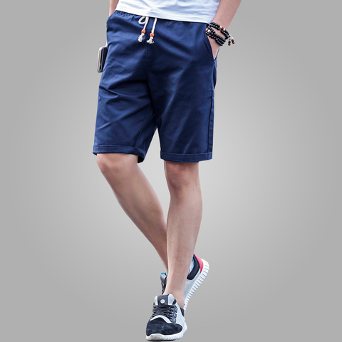 Shorts en coton pour hommes, tenue 2022, bermuda Style de plage, noir, grande taille, décontracté ► Photo 1/6
