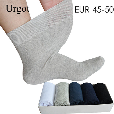 Urgot – chaussettes pour hommes, 5 paires, grande taille 48,49,50, décontractées, Anti-odeur, assorties avec tout ► Photo 1/6