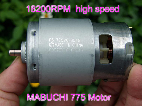 MABUCHI – perceuse électrique RS-775VC 775 8015, scie, moteur à grande vitesse, cc 12V 18V 18200 tr/min, puissance nominale 208W ► Photo 1/6