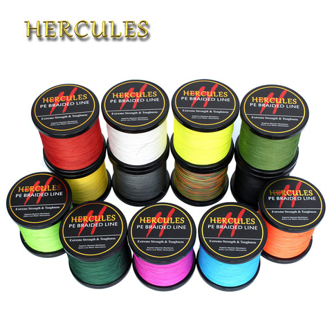 Hercules ligne de pêche 4 brins 6LB-100LB 1000M PE tressé ligne de pêche Super forte linha multifilamento pesca 13 couleur carpe ► Photo 1/6