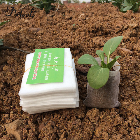 Pots de pépinière 8x10cm, sacs de culture de semis, fournitures de jardin, Protection de l'environnement, toutes tailles, pack de 100 pièces, jt021 ► Photo 1/6