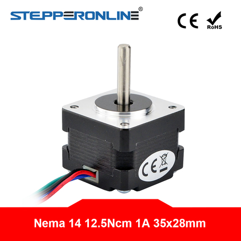 Moteur pas à pas Nema 14, bipolaire, 1.8 degrés, 12,5ncm (17.7oz.in) 1A, 4 têtes 35x28mm, imprimante 3D, Robot CNC ► Photo 1/1