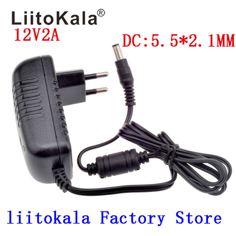 Liitokala lii500 adaptateur 12 V 2A adaptateur secteur pour surveiller le port d'alimentation DC5.5 * 2.1mm ► Photo 1/4