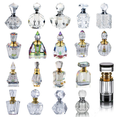 H & D 21 Styles Vintage bouteilles de parfum cristal vide rechargeable maison Table décoration bouteille faveurs de mariage ► Photo 1/6