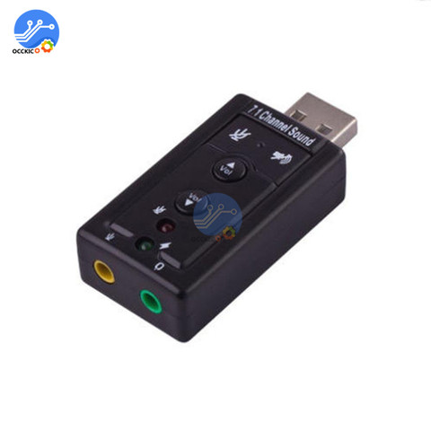 Mini carte adaptateur sonore externe USB 2.0, 7.1 à 3.5mm, adaptateur de casque, récepteur Audio, transmetteur pour micro et haut-parleur ► Photo 1/6