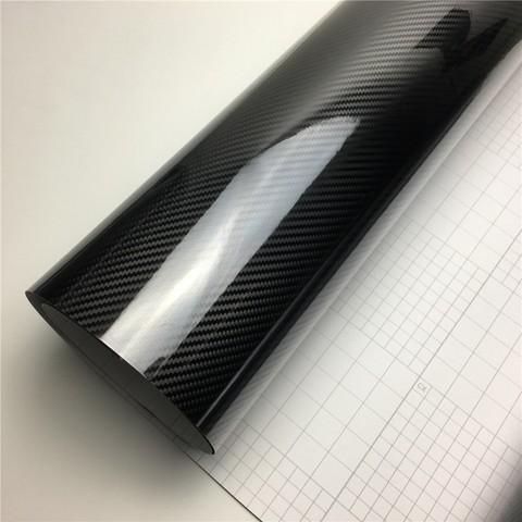 Housse pour ordinateur et téléphone portable | Film vinyle Super brillant, Fiber de carbone 5D, pour voiture, moto ► Photo 1/1