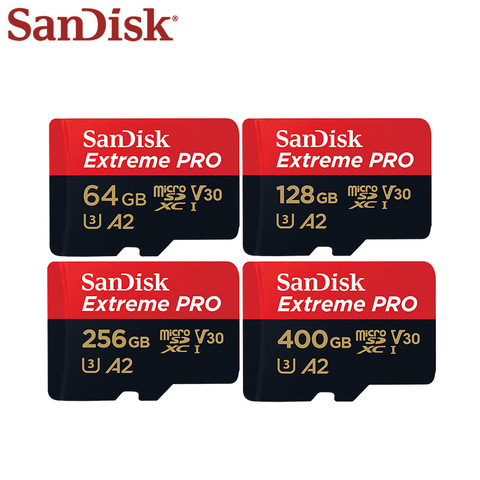 SanDisk – carte Micro SD Extreme Pro, 64 go/128 go/256 go/400 go/512 go, SDXC, U3, A2, 170 mo/s, TF, avec adaptateur, carte mémoire ► Photo 1/6