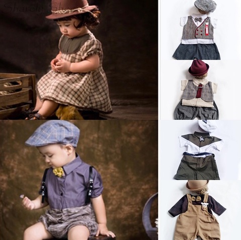 Vêtements pour bébé fille et garçon, accessoires de photographie, vêtements pour tout-petits de 1 an, Costume avec chapeau, accessoires Photo ► Photo 1/6