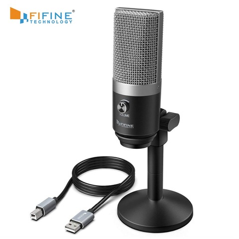 FIFINE USB Microphone pour ordinateur portable et Ordinateurs pour L'enregistrement de Streaming Twitch Voix off Podcasting Youtube Skype K670 ► Photo 1/6
