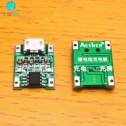 Module de chargeur de batterie Li-ion Lipo, TP4056 1A, carte de Charge avec interface MICRO USB 1.9x1.4CM, 3 pièces ► Photo 1/2