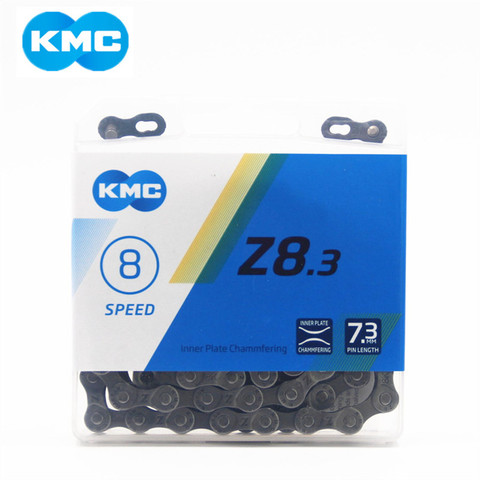 Chaînes de vélo de marque KMC Z8.3 116L 8 vitesses, avec boîte d'origine et bouton magique pour pièces de bicyclette de montagne ► Photo 1/6
