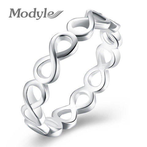 Modyle 2022 Nouvelle Bague Infini pour Les Femmes Couleur Argent Bijoux De Mariage ► Photo 1/6