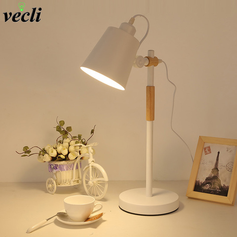 Lampe de bureau Led moderne lampe de Table réglable pour bureau d'étude lecture chambre chevet E27 Protection oculaire éclairage de lecture ► Photo 1/6