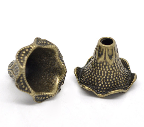 DoreenBeads – bonnets en alliage métallique de Zinc, Bronze Antique, pour perles de 20mm, motif de tache de 22mm(7/8 