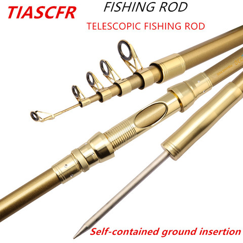 TIASCFR – canne à pêche Spinning télescopique de 2.1 à 3.6M, accessoire Portable pour l'hiver ► Photo 1/5