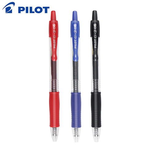 Stylo Gel à pression, G-2 couleurs, 1 pièce, pilote japonais, pour étudiant, rouge, bleu, noir, 0.38/0.5/0.7/1mm, grande capacité de stockage d'encre ► Photo 1/5