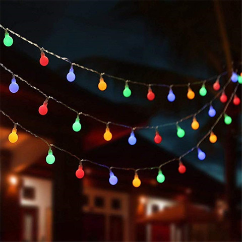 Lumières colorées, 100 lumières de décoration d'extérieur pour fêtes de mariage et fêtes, conforme à la norme IP44, 10M, guirlande LED de noël lumières, 110/220V ► Photo 1/6