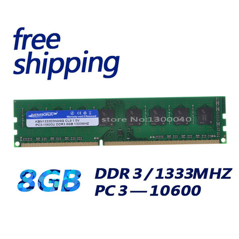 KEMBONA – ram DDR3 pour ordinateur de bureau, 1333MHz, 8 go, PC10600, pour carte mère A-M-D, livraison gratuite ► Photo 1/2