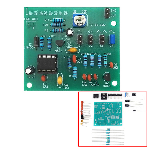 Kit de bricolage électronique, générateur de formes d'ondes, multicanaux NE555, Suite de formation, Triangle sinusoïdale, onde carrée ► Photo 1/6