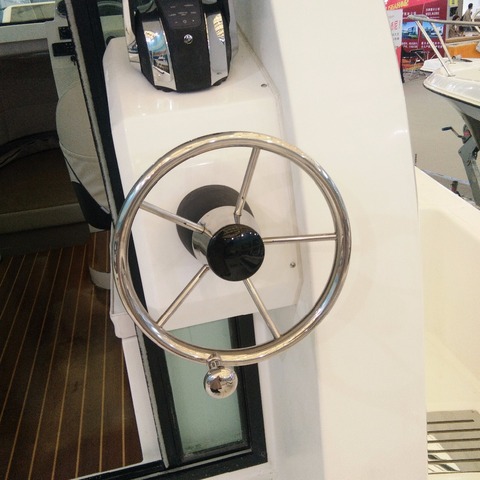Volant de bateau en acier inoxydable, 5 rayons, 25 degrés, 11 pouces, pour Yacht marin ► Photo 1/2