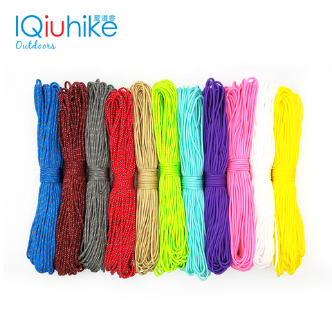 IQiuhike-Bracelets Paracorde en corde, 2mm, 25FT, 50FT, 100FT (31 mètres), une rangée ► Photo 1/6