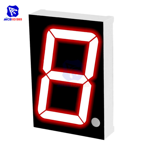 Diymore – Module LED à diode commune, 10 broches, 1 Bit, 7 segments, 2.2x1.5x0.43 pouces, 1.8 pouces, affichage LED rouge, Tube numérique ► Photo 1/6