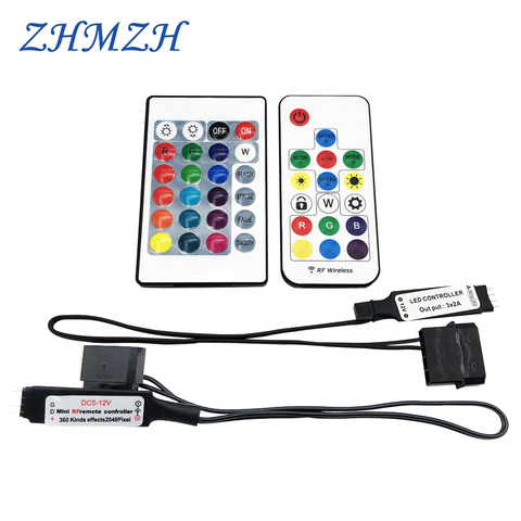 Alimentation électrique 4 broches Molex, contrôleur RF, pour éclairage, 3 broches 5V ou 4 broches, 12V coque d'ordinateur, séparateur, Interface, synchronisation ► Photo 1/6