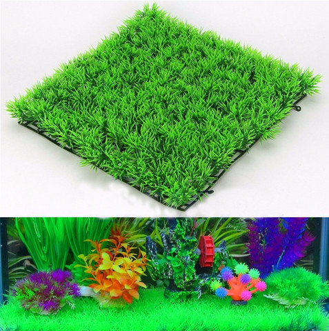 Aquarium écologique ornements eau artificielle en plastique herbe verte plante pelouse Aquarium aquatique Aquarium Aquarium décor ► Photo 1/5