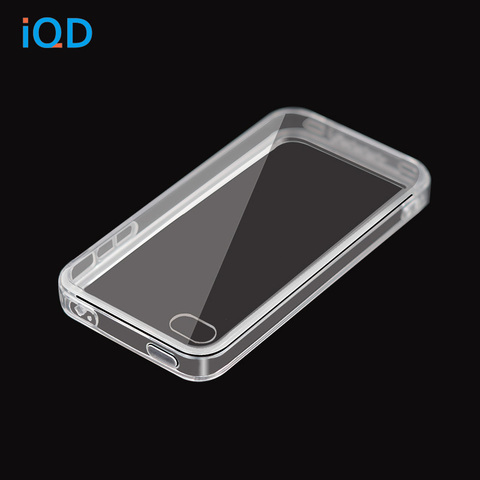 IQD pour Apple iPhone 4S 4 étui, résistant aux rayures mince étui pour iPhone 4 couverture tpu cristal clair doux + dur combinaison ► Photo 1/6