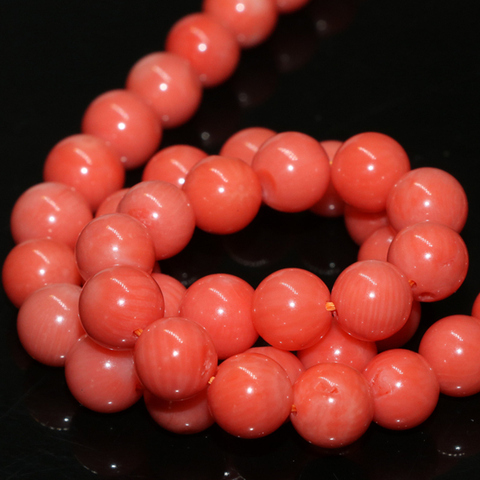 Perles rondes en corail naturel rose, haute qualité, 2mm, 3mm, 4mm, 6mm, 7mm, pour la fabrication de bijoux, 15 pouces, B651 ► Photo 1/1
