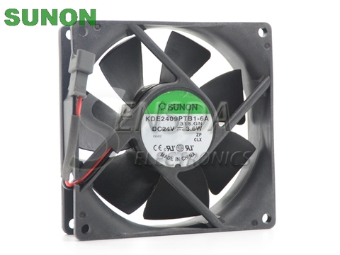 Original pour Sunon KDE2409PTB1-6A 9CM 92*92*25MM 9225 24V 3.6W boîtier serveur onduleur ventilateur ► Photo 1/6