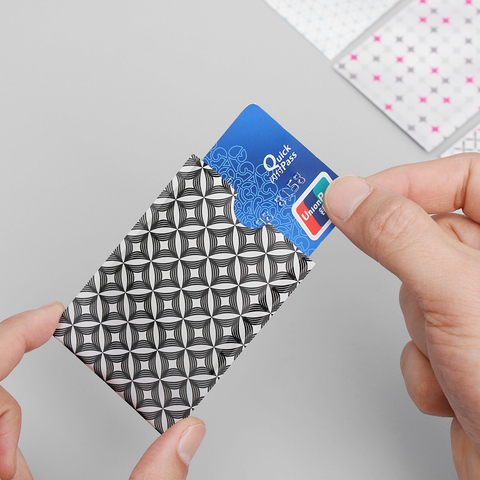 10 pièces antivol Rfid bloquant porte-carte protéger étui housse portefeuille porte-cartes de banque métal Rfid couvre pour cartes de crédit ► Photo 1/6