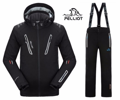 Livraison gratuite garantie authentique! Pelliot homme Ski costumes veste + pantalon hommes imperméable, thermique coton rembourré Snowboard ► Photo 1/1