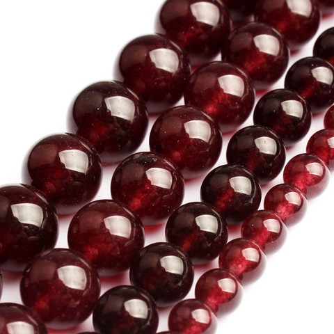 Pierre naturelle A + calcédoine rouge, grosses perles rondes, pour la fabrication de bijoux, 6, 8, 10, 12mm, 15 '', Bracelet à bricoler soi-même, accessoires de colliers ► Photo 1/6