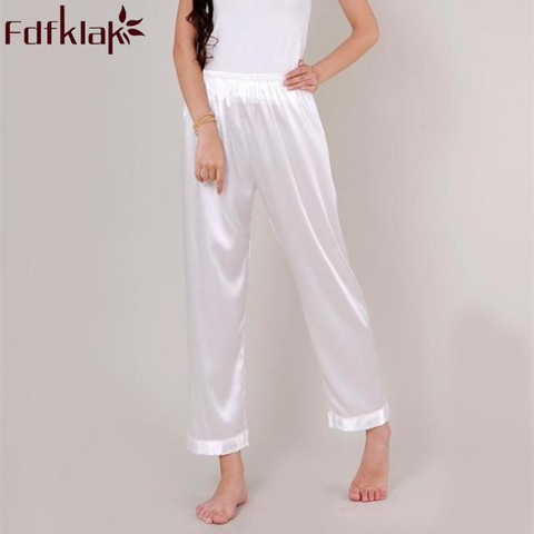 Pyjama en fausse soie XL XXL XXL grande taille, pantalon pour femme, Pyjama féminin, rouge ou noir, printemps et été q335 ► Photo 1/6