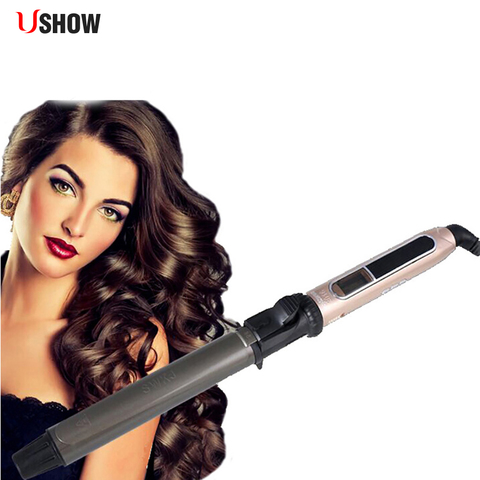 USHOW-fer à friser professionnel en céramique, Machine à friser les cheveux, Nano Titanium, automatique ► Photo 1/6