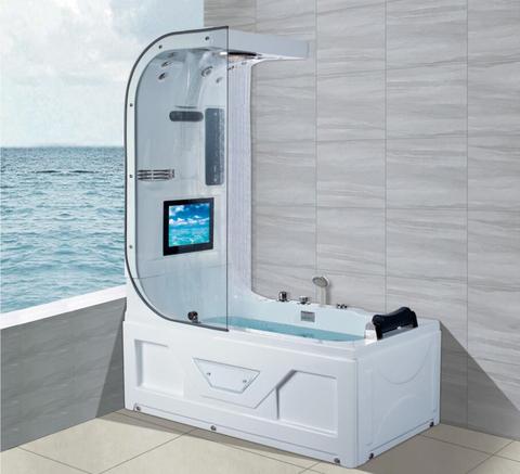 Baignoire à remous de luxe, douche supérieure, TV, surf et Massage, baignoire d'intérieur, NS3220, 1600 ► Photo 1/6