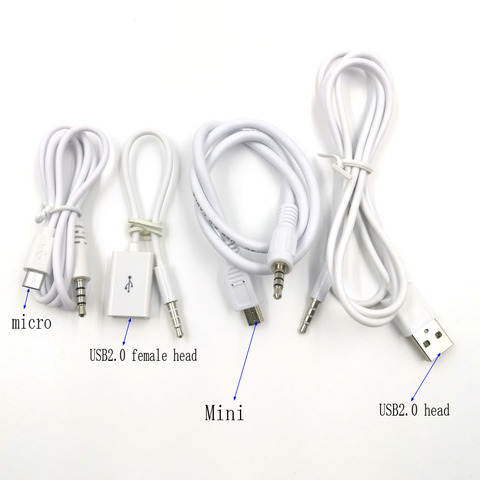 Prise audio 3.5mm vers USB 2.0 mini prise micro connecteur mâle adaptateur convertisseur câble Aux mâle vers Audio femelle ► Photo 1/6