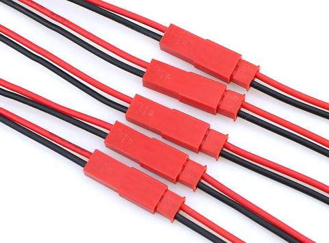 Câble connecteur JST mâle + femelle pour batterie RC rouge, 150mm, 10 paires ► Photo 1/3