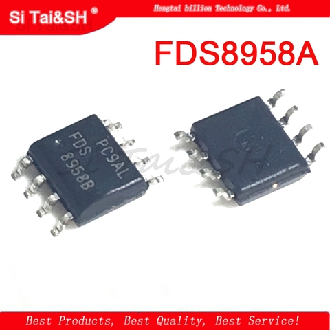 MOSFET SO8 COMP N-P-CH T/R, 10 pièces, FDS8958A SOP8 FDS8958 8958A, nouveau, original ► Photo 1/1