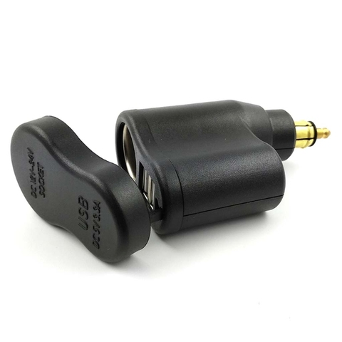 Adaptateur d'alimentation de moto 3. 3a | Chargeur USB double, allume-cigare étanche pour BMW Hella DIN, prise moteur, allume-cigare ► Photo 1/6