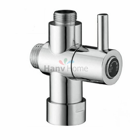 Séparateur d'eau de salle de bain en cuivre chromé G3/4 ''& G1/2'', avec Valve de dérivation, adaptateur en T pour Bidet et Jet pulvérisateur ► Photo 1/3