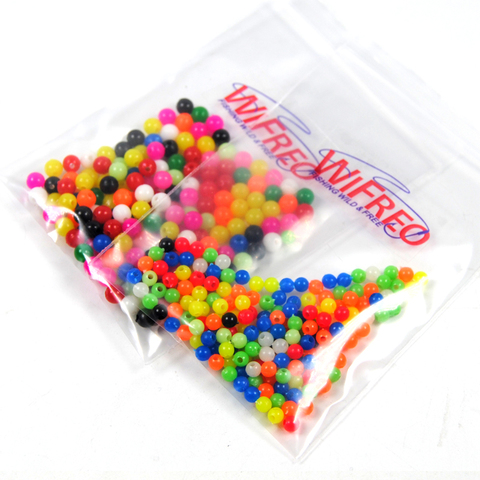 Wifreo 200 pcs Multiples Couleurs Mélangées Pêche Gréement Plastique Perles S'arrête pour Leurre Fileurs Sabiki BRICOLAGE 4mm 5mm 6mm 8mm ► Photo 1/2