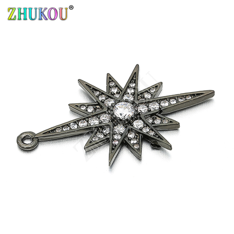 18*31mm laiton cubique zircone étoile breloques pendentifs bijoux à bricoler soi-même Bracelet fabrication de collier, modèle: VD65 ► Photo 1/5